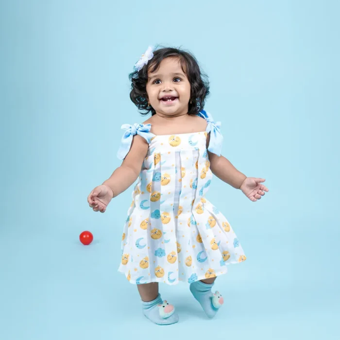 Kids' Muslin Cotton Fit & Flare Dress - Loyzo Charming